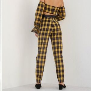 Tiger Mist Yellow Plaid Pants 
